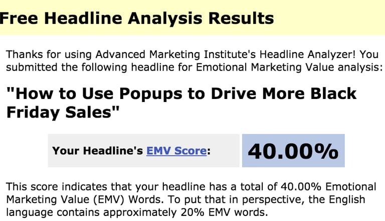 emotional marketing value headlines