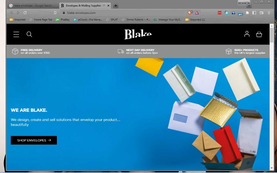 Blake Envelopes website