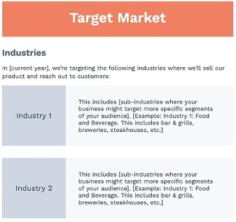 Target Market analysis for a market plan