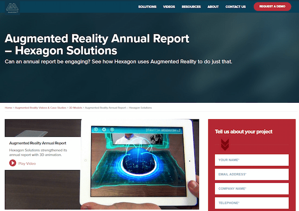 Hexagon made reports engaging by designing an augmented reality app to display them.
