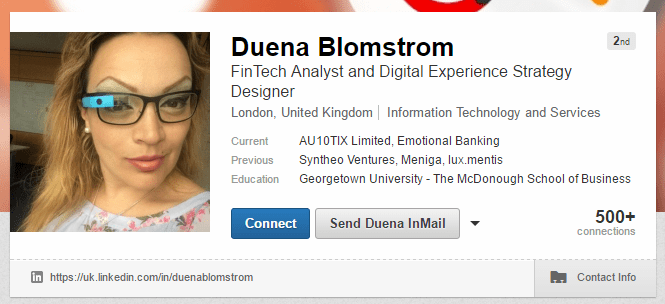 Duena Blomstrom LinkedIn