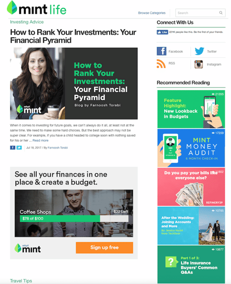 Mintlife is a personal finance blog that helps young people manage their money.