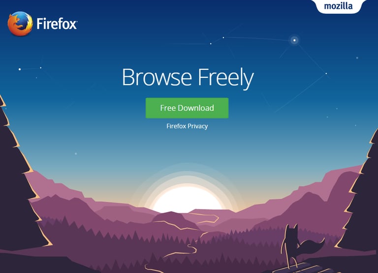 CTA example Firefox