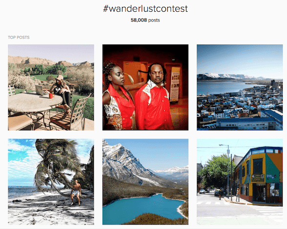 The #wanderlustcontent competition was a great way of sourcing inbound marketing material