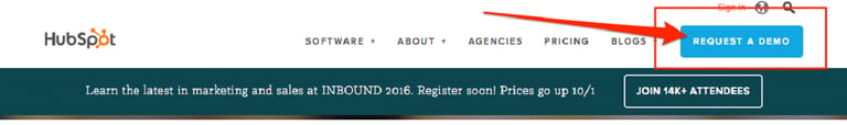 HubSpot demo request
