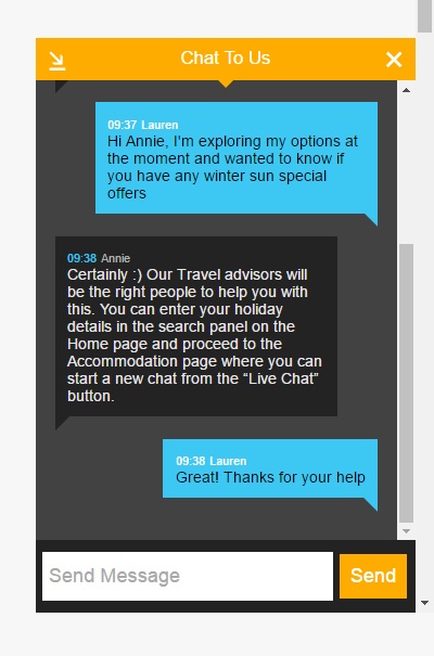 Thomas Cook live chat 