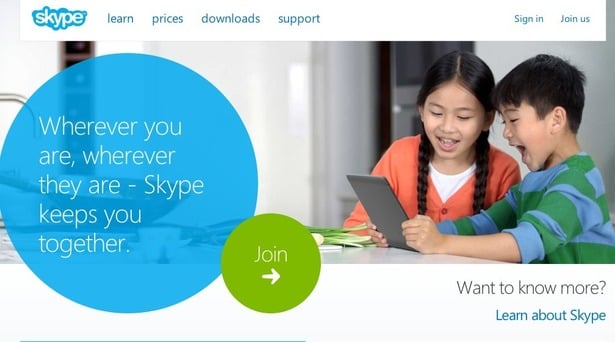 CTA example skype