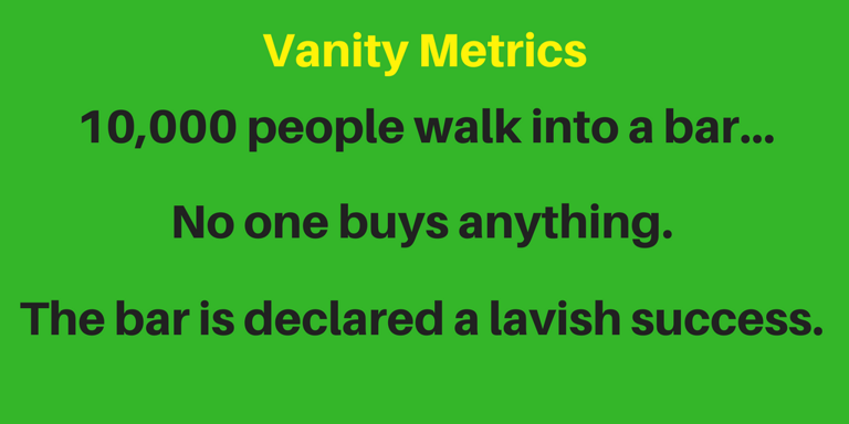 Vanity marketing metrics don't really mean anything for the success of your business